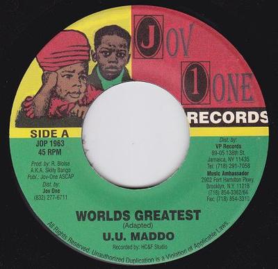 Disque 7 pouces U.U. MADOO - Worlds Greatest JOP1963 Jov One Records Jamaïque Reggae, Ska & Dub Occasion