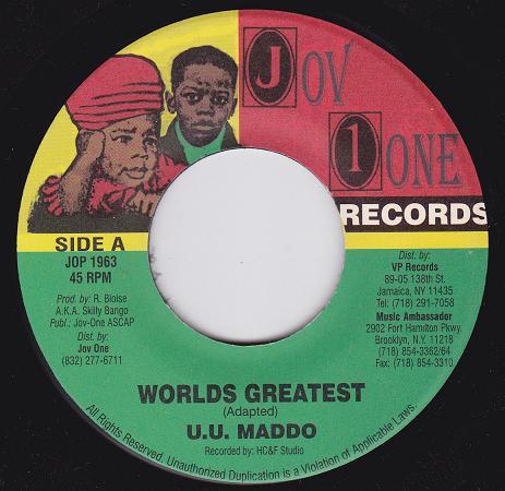 

7inch Record U.U. MADOO - Worlds Greatest JOP1963 Jov One Records Jamaica Reggae, Ska & Dub Used