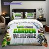 Dinosaur Vs Zombies Epic Clash Three-piece Set (1 * Duvet Cover + 2 * Pillowcase, Without Core) 2D Flat Christmas Birthday Gift
