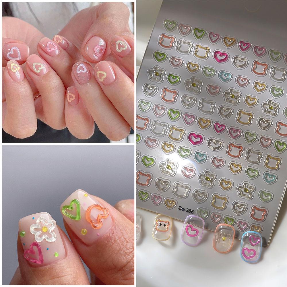 5D Pink Insect Nail Art Stickers with Adhesive - TikTok Hot Trend Jelly Phone Case