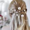 Pearl Decor U-Shaped Hair Pins Alloy Vintage Hair Sticks Chinese Hair Pin Hairstyle Chignon for Girls Alloy Hairpin
