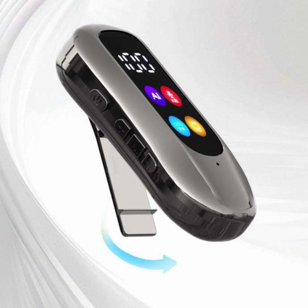 LED Screen Lavalier Bluetooth Earphones Card Insertion Wireless Headphones  Support SD Card