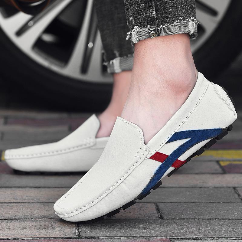 Übergröße 48 Herren Freizeit-Echtleder-Slipper und Mokassins