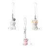 Cute Pendant Plush Flocking Phone Charm Flocking Puppy Bear Mobile Pendant Soft Phone Hanging Decoration for Daily Use