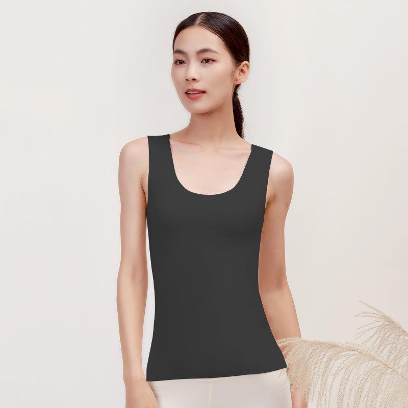 

«Унисекс шерстяной шелковый антистатический теплый жилет для осени/зимы с защитой спины и живота» Women s wool patch vest, XXXL