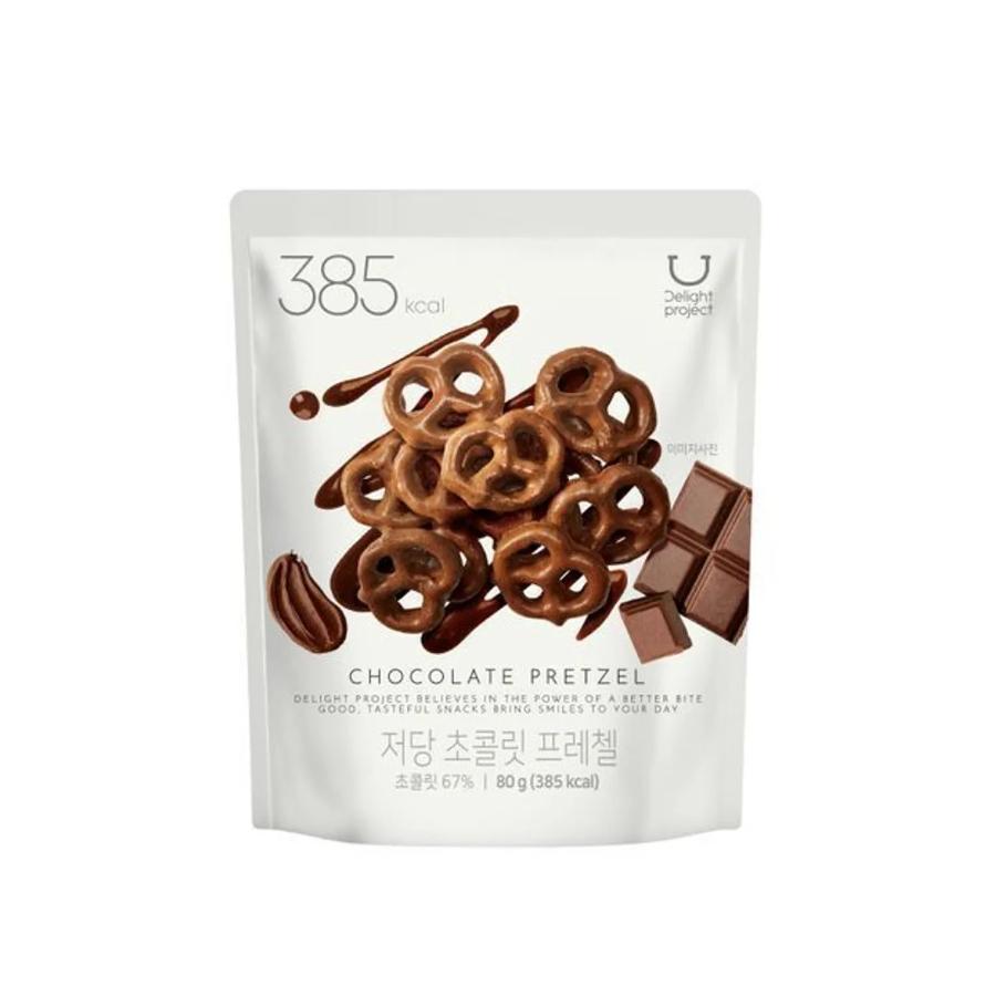 DELIGHT PROJECT Pretzel de Chocolate Baixo Açúcar 80g/3 pacotes