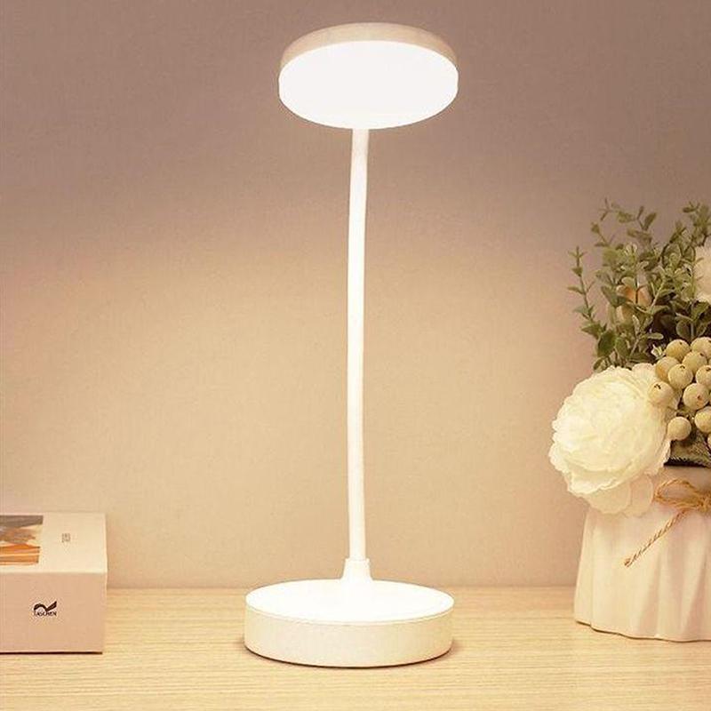 LED Skrivebordslampe 3 Nivåer Dimmbar USB Oppladbar Batteridrevet Bærbar Berørings Bordlampe Øyebeskyttelse For Soverom Nattbord