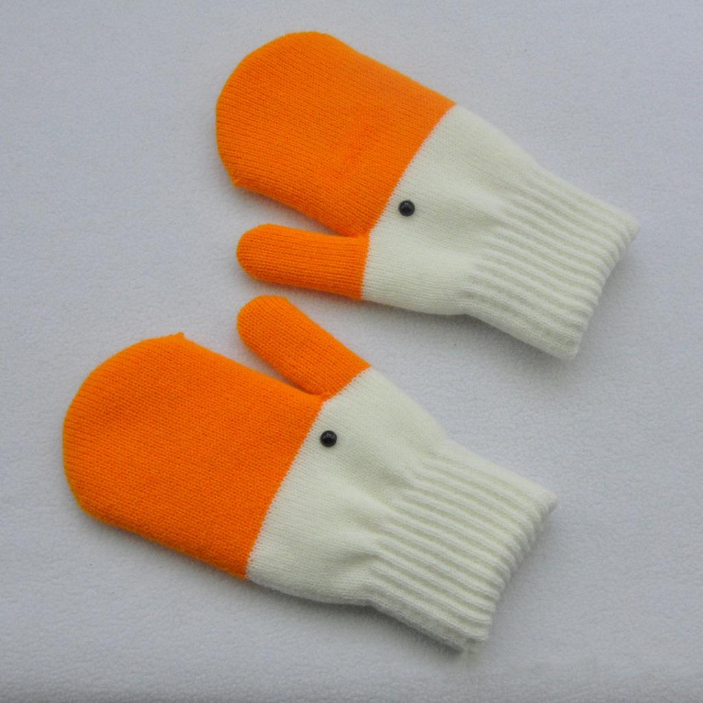 New Winter Thickened Plush Warm Gloves For Men Women Patchwork Handmade Mischief Knitted Mittens Outdoor Cycling Skiing Gloves