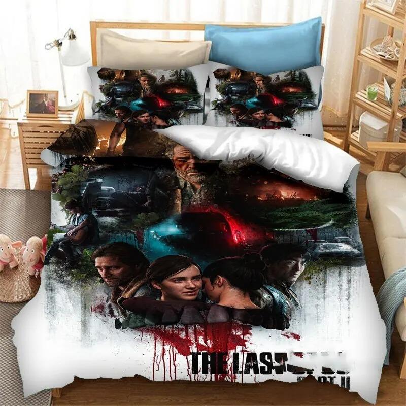Spiel The Last Of Us Part Bettwäsche Set Jungen Mädchen Twin Queen Size Bettbezug Kissenbezug Bett Kinder Erwachsene Heimtextilienextil