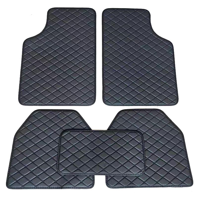 5PCS Universal PU Leather Car Floor Mats Front Rear Full Set Car Carpet Waterproof Auto Foot Pad Car Accessories Interior
