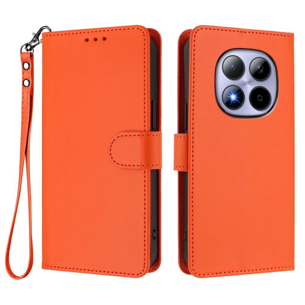 For Xiaomi Redmi Note 15 Pro 4G (Global) Leather Case Wallet Stand Phone Cover with Wrist Strap