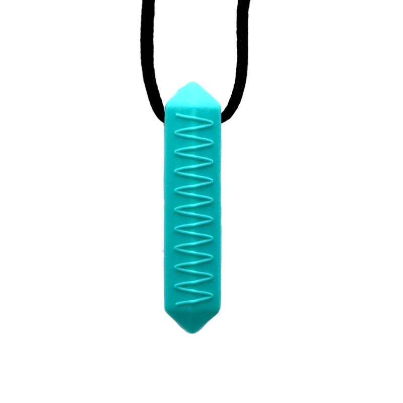 

Chewable Necklace Strong & Long lasting Silicone Chew Toy Rubber Sensory Toy Helps with Self Regulation & Calming Gift бірюзові зелений колір
