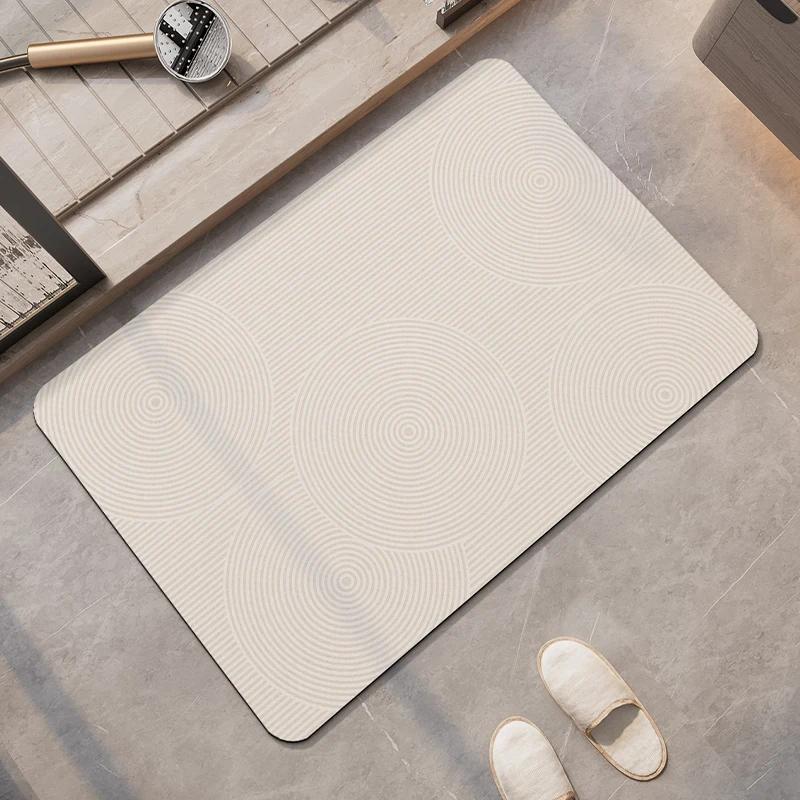 Diatomite Bath Mat Fast Dry Super Absorbent Non-Slip Floor Rug For Bathroom Shower Toilet Entryway Washable Home Decor