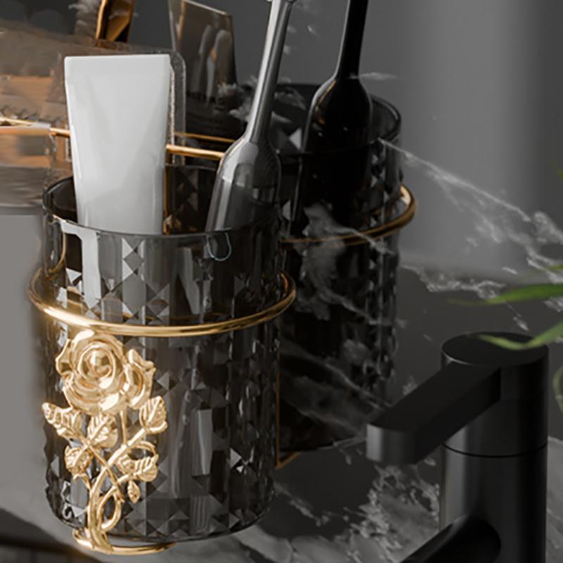 

Розкішна полиця для зберігання у ванній кімнаті для зубної щітки, зубної пасти, настінний/настільний тримач, органайзер для туалетного приладдя вдома, аксесуари A2