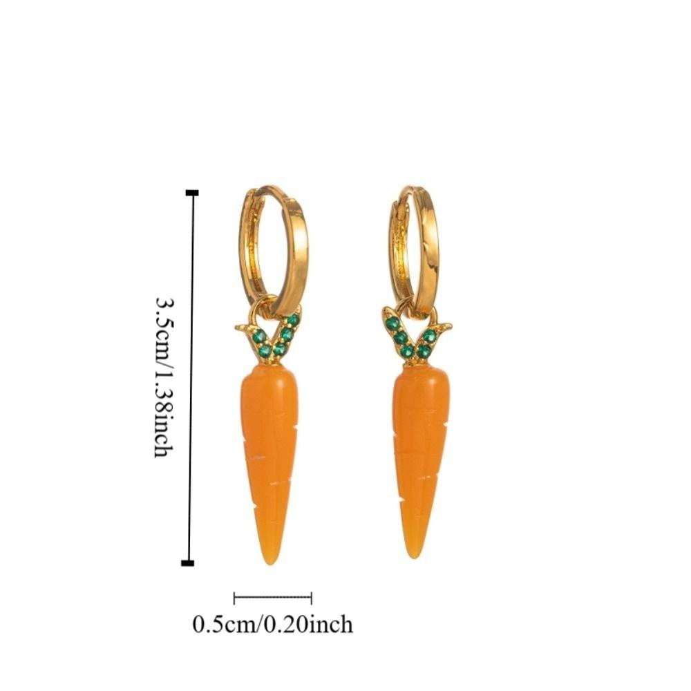Jewelry Accessories Fruit and Vegetable Earrings Lip Starfish Charms Ear Buckle Alloy Dripping Oil Enamel Hoop Earrings Girls