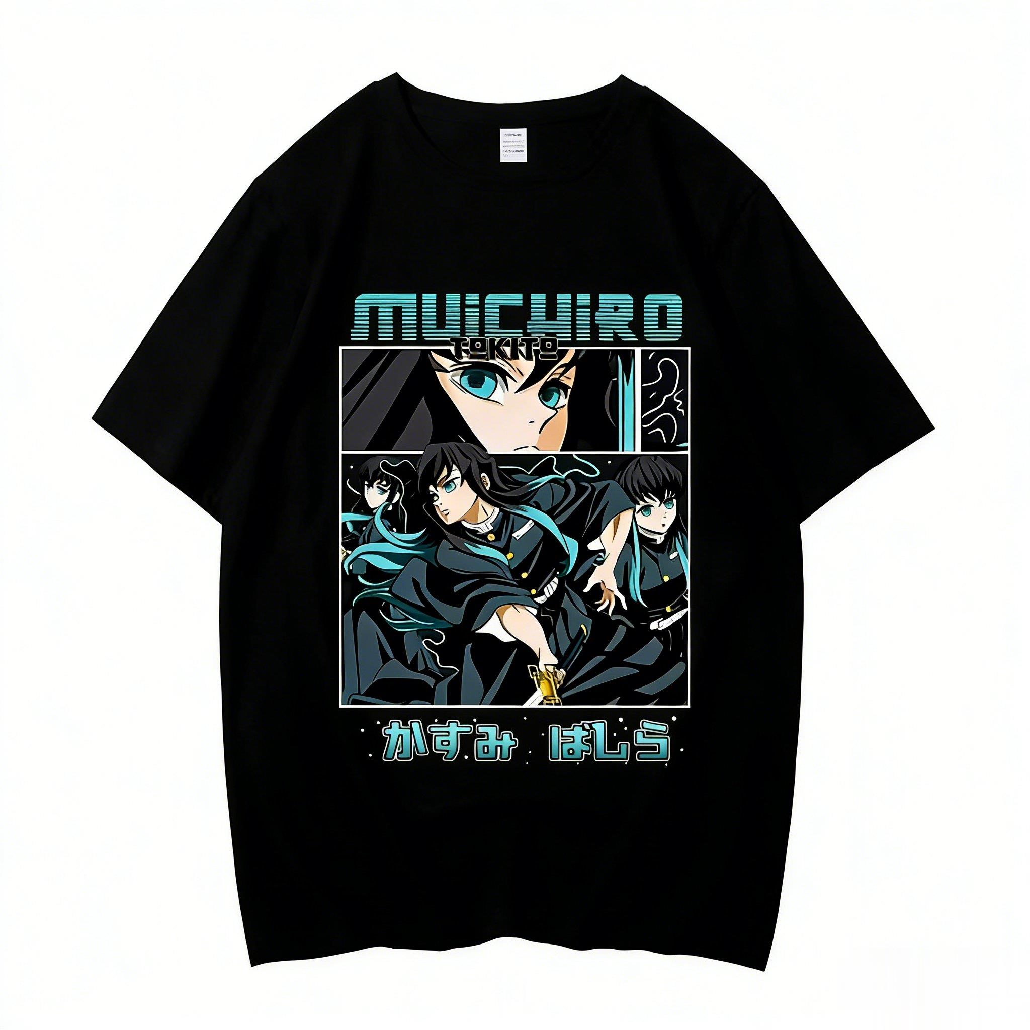 

Unisex Demon Slayer Tokito Muichiro T Shirt Unisex Women Anime Short Sleeve Tee 2026 Summer New Oversized Casual Tops Y2k Clothes S