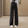 Sibaishe Women's Elastic Waist Tie-Dye Wide-Leg Drawstring Casual Pants