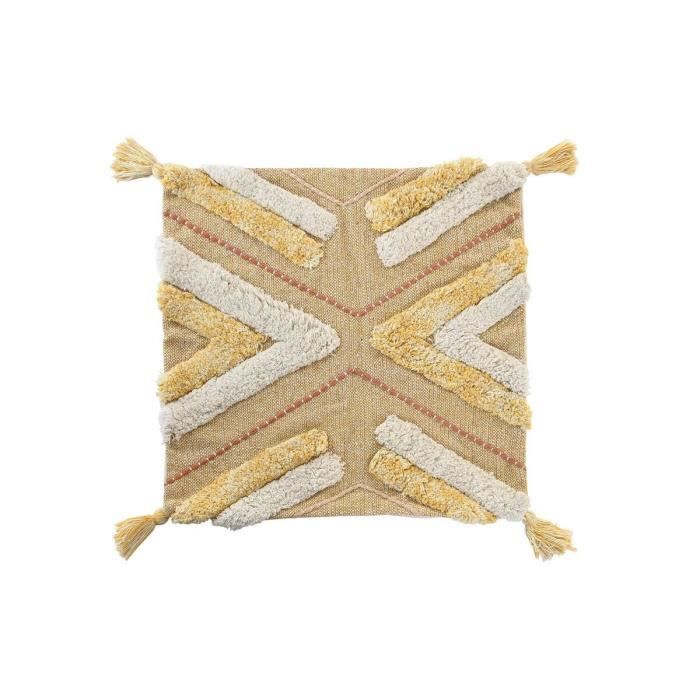 Housse de coussin - Jaune - 50 x 50 cm - Uni - Contemporain - Design