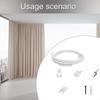 62KD Flexible Curtain Track 5 Meter White Ceiling/Wall Mount Rails Kits for Drapery