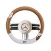 Classic Linen Steering Wheel Cover, Universal 38CM, All-Season Use