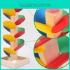 Colorful Wooden Leaf Tower Marble Game For Kids Educational Assembly Toy