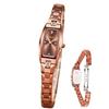 Women's Waterproof Slim Rose Gold Sparkling Quartz Watch Lightweight Tungsten P