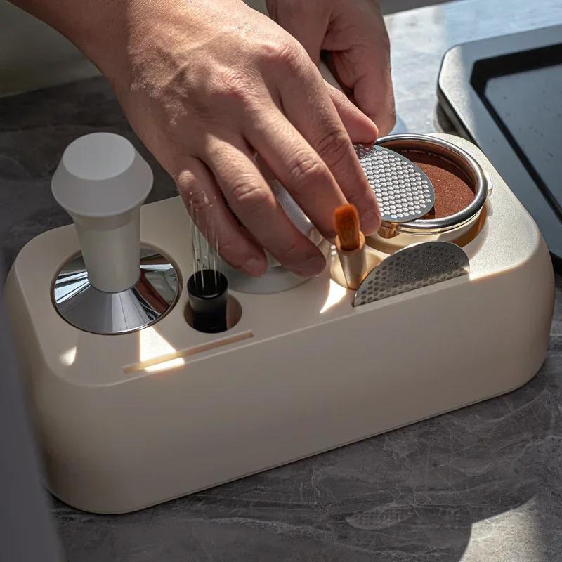 51/53/54/58mm Kaffee Tamper Station Universal ABS Espresso Tamper Halter Kaffee Siebträger Ständer Tamper Aufbewahrungsbasis Kaffeeware