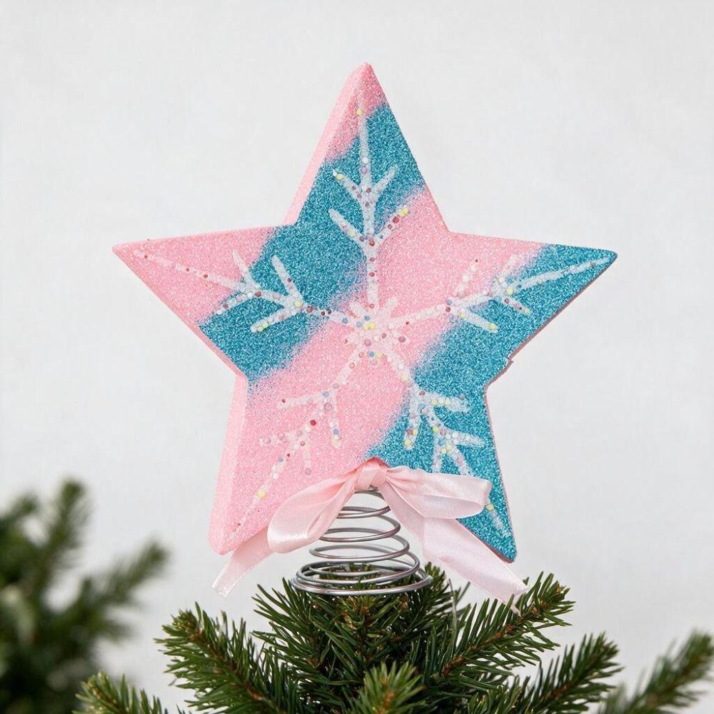 Colorful Icing Design Candy Christmas Tree Topper Festival Party Scene Decoration New Year