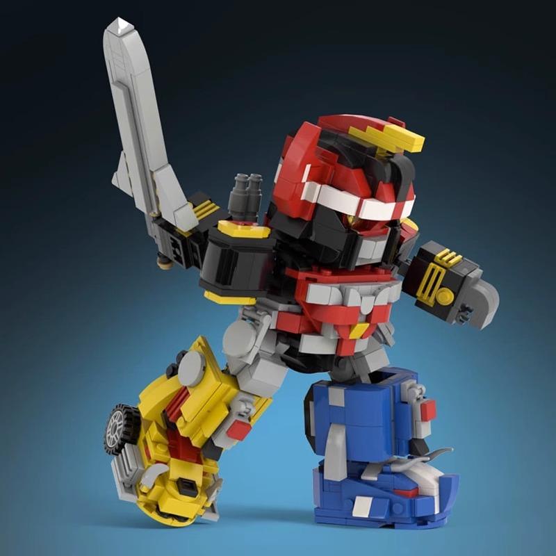 MOC Yapı Bloğu Seti Dinozor Ekibi Büyük Canavar Tanrı Mecha Yaratıcı Birleştirilmiş Eğitici Oyuncak