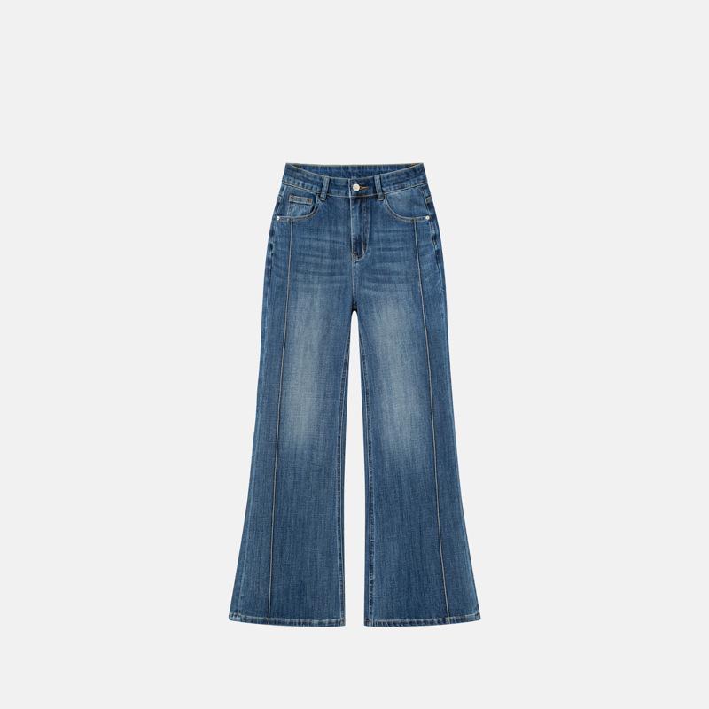 Women s High-Waist Stretch Flare Jeans: Slimming, Straight Leg, Loose Drape Denim Pants 29