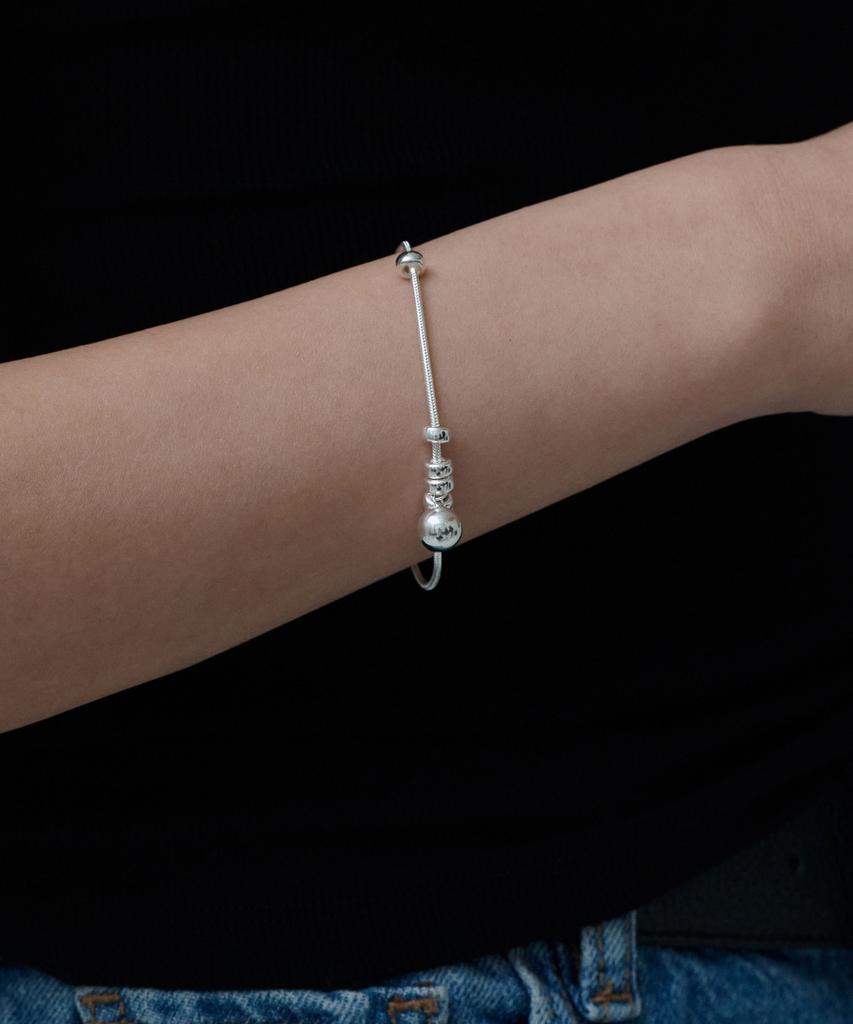 Baradu 925 Silver Ball Rope Bracelet