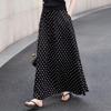 Women's High-Waist Polka Dot A-Line Long Skirt