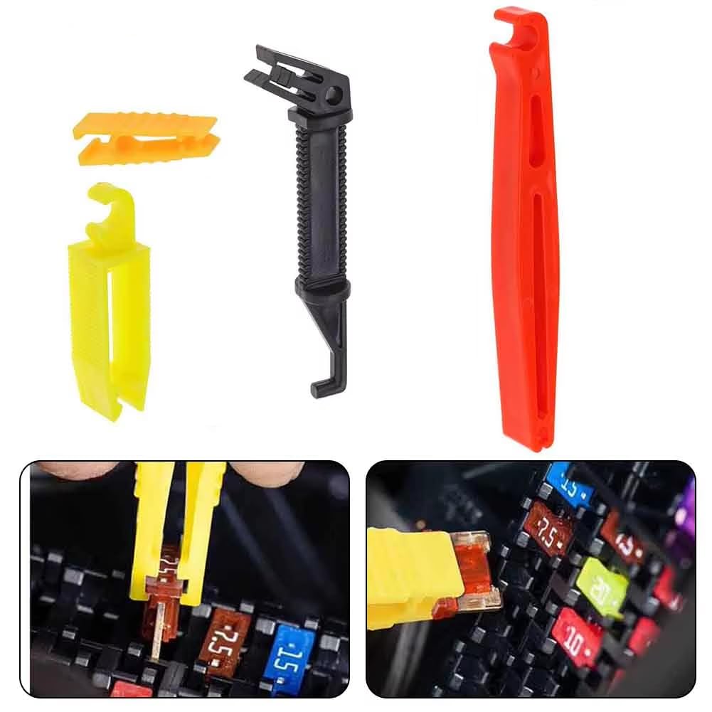 Car Fuse Clip Remover Tool Set of 4 Pieces Anti-Slip Design Plastic Compact Portable