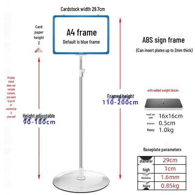 Adjustable A4 Sign Display Stand