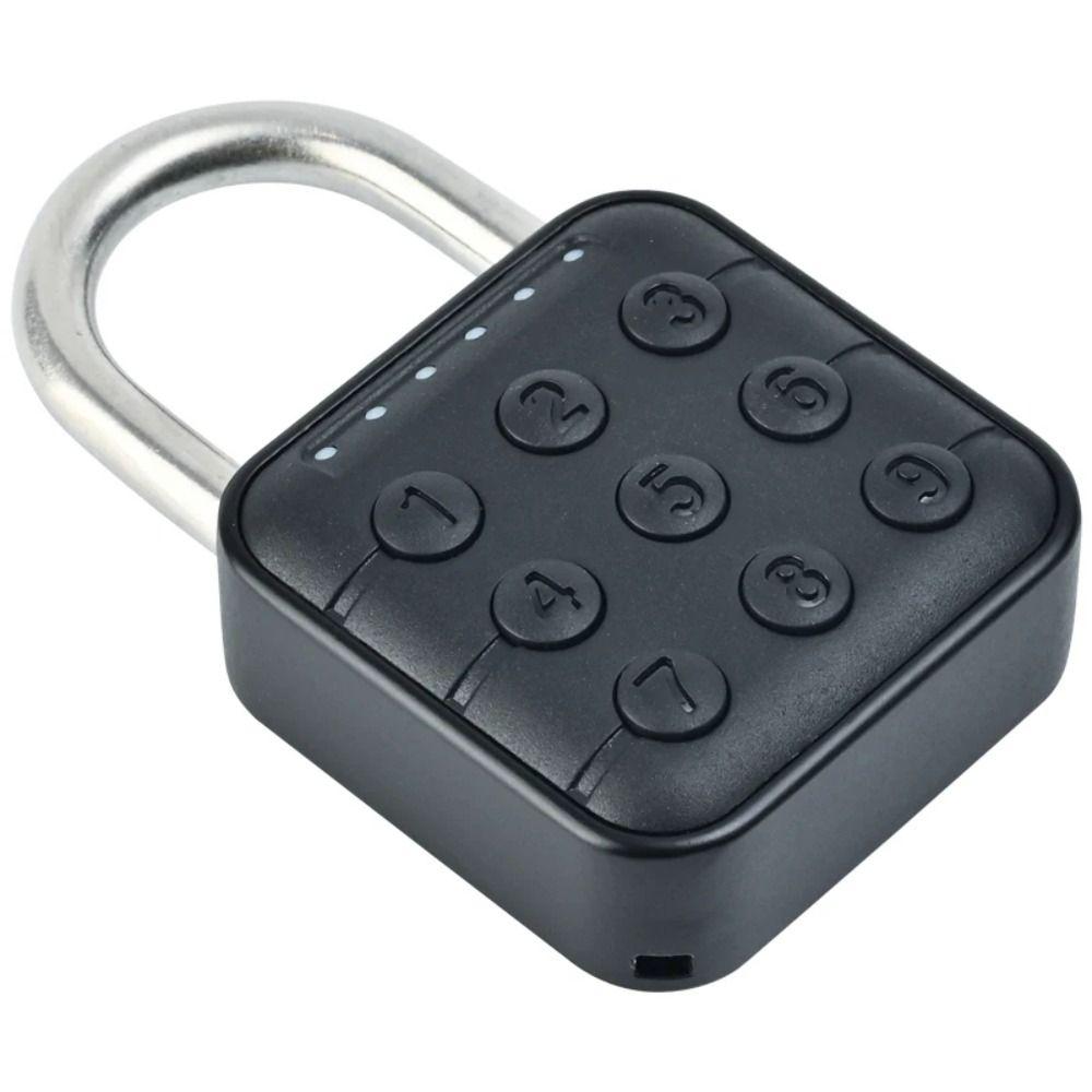 Anti-theft Smart Padlock Waterproof Electronic Door Lock Cabinet Fingerprint Lock  Outdoor