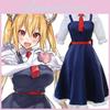 Captivating Miss Kobayashi's Dragon Maid Tohru Kobayashi Halloween Dress Cosplay Costume In Navy Blue And White