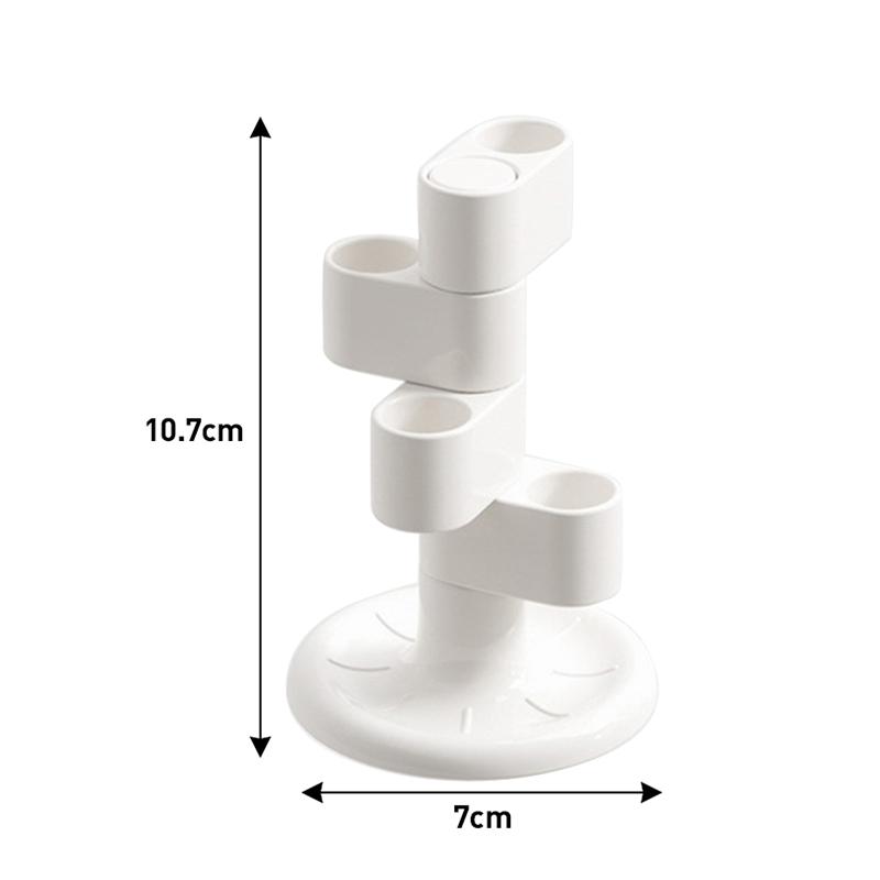 1/2pcs Rotating Toothbrush Holder Bathroom Desktop Toothbrush Storage Rack Makeup Brush Pen Organizers Bathroom Accessories