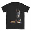 Doberunisex Puppy Dog Black And Tan Tshirt For Unisex Crazy Cotton Tees Round Collar Short Sleeve T Shirt Printed Clothes
