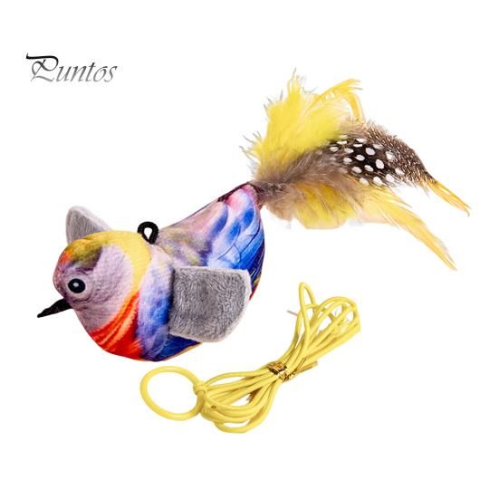 

Игрушка для кошек «Щебечущая птица», интерактивная симуляция, электрическая птица, активируемая прикосновением, плюшевая птица, дразнилка для кошек и собак, живущих в помещении E