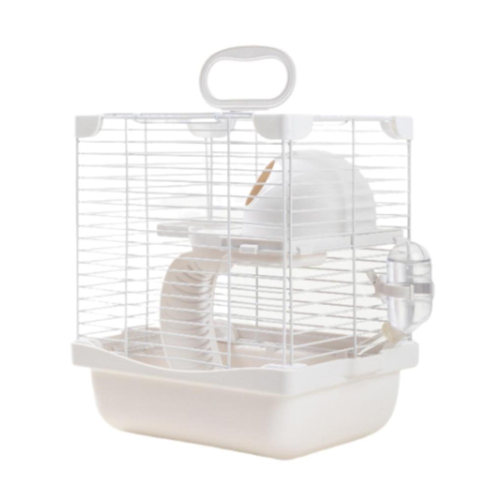 Portable Cage for Mouse Rat with Food Bowl With Water Bottle,2 Layers Hamster Habitats Cage High Chassis Design Multipurpose