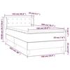 3127102 vidaXL Lit à sommier tapissier avec matelas Gris foncé 100x200cm Tissu