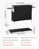 Folding Portable Bar Table, 1100 X 390 X 880 Mm, with Carry Bag, Storage Shelf, and Detachable Skirt, Quick and Easy Setup, Foldable Mobile Bartending
