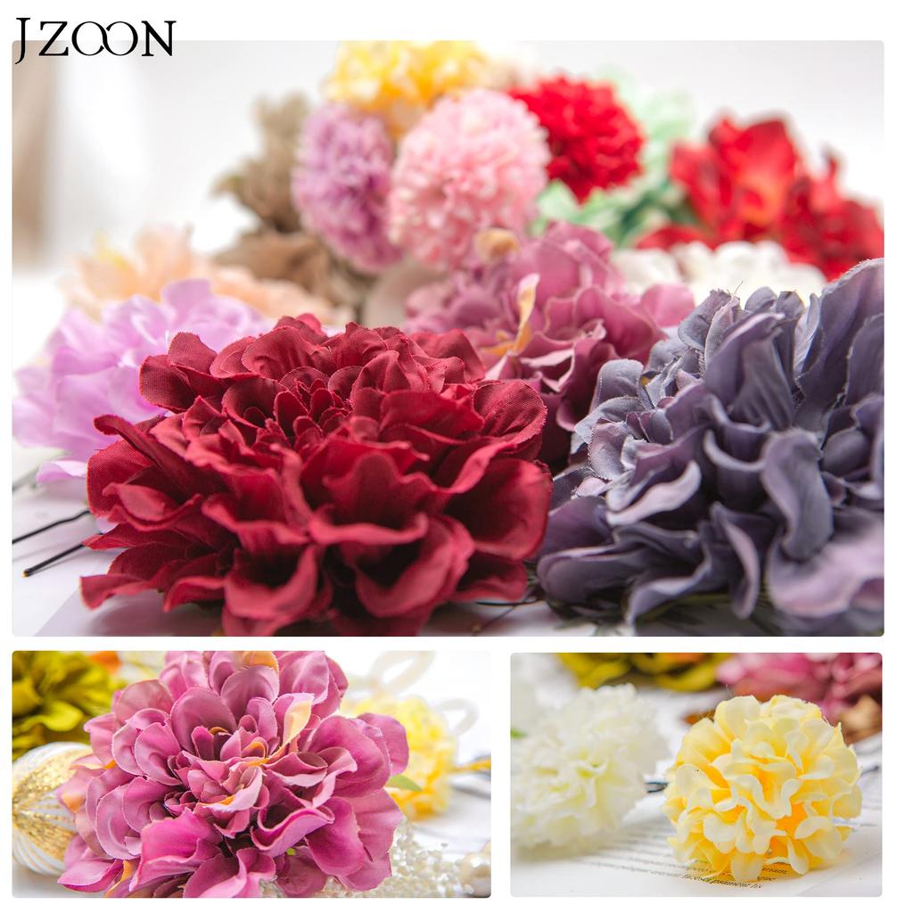 JZOON Dried Flower Hair 10 Artificial Red Japanese Gold Hair Perfect for with F2003 Ornament, Colors, Dahlia, Ball, Mizuhiki, Hydrangea, Accessories,