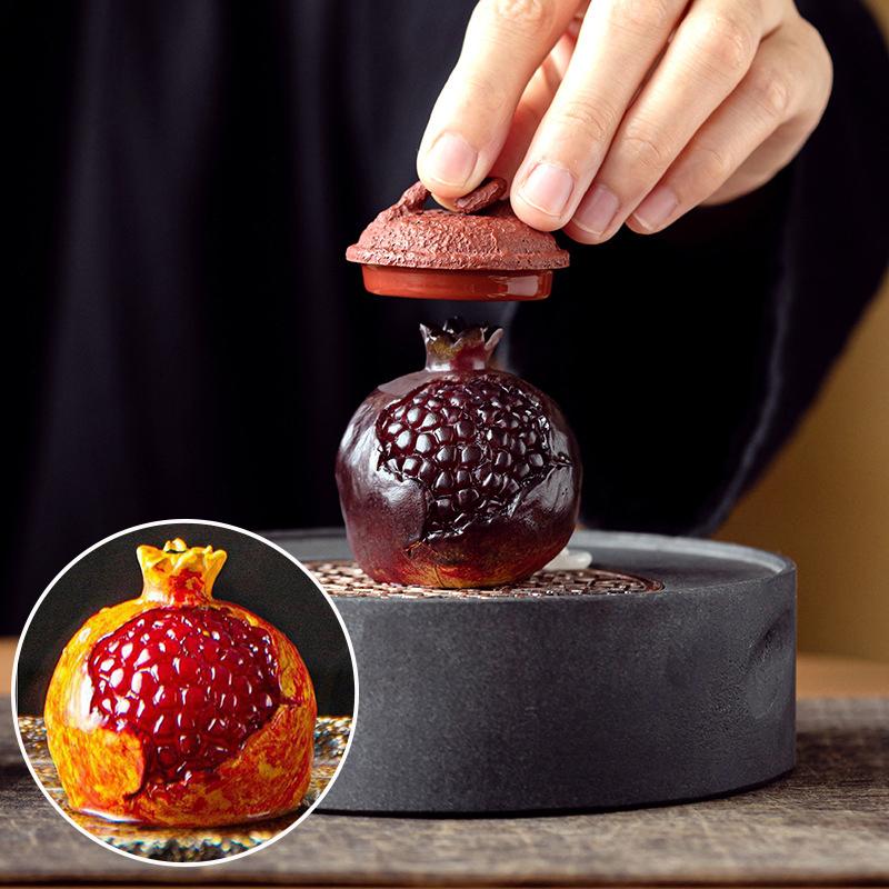 Chinese Resin Color Changing Tea Pet Lucky Fruit Model Tea Figurine Ornaments Home Tea Set Decoration Tea Ceremony Accessories
