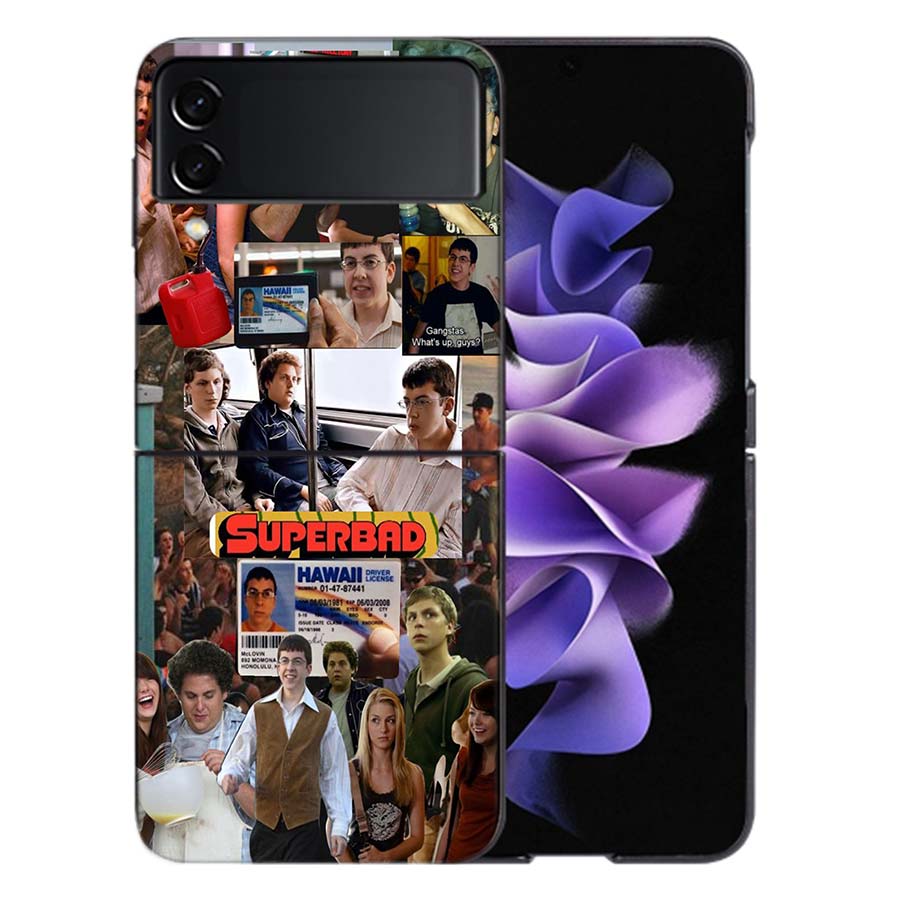Mclovin SuperbadZ Phone Case For Samsung Z Flip 6 7 5G Galaxy Z Flip 5 4 3 5G Cases Shockproof Hard Cover TPU