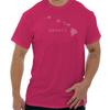 Hawaii State Islands Map Travel Souvenir Womens or Mens Crewneck T Shirt Tee