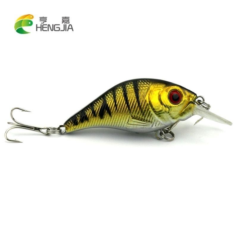 6pcs HENGJIA Crankbait with Rattles 7.5cm 12g Quality Plastic Fishing Bait Bass Pike Jerkbait 6pcs