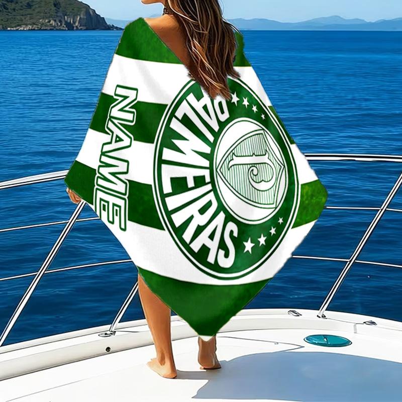1pc Football22 Beach Towel with Custom Name, Beach/Swimming/Bath/Picnic/Camping Towel, Suitable for Seaside Beaches