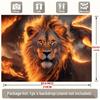 2D Burning Lion Tapestry King of the Jungle Aesthetic Wall Decor