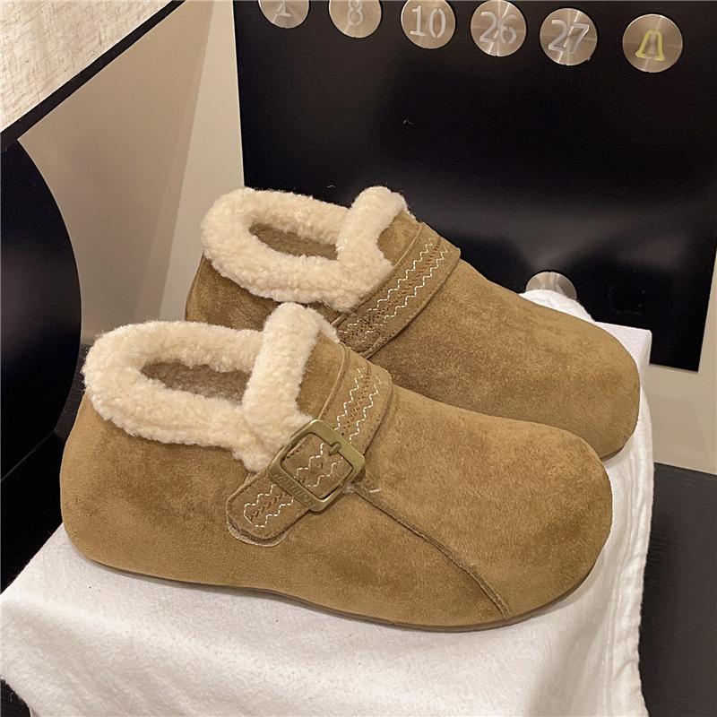 Women s thick-soled hairy mouth winter lightweight warm anti cold padded snow boots non-slip wear casual sneakers cotton boots 35 2640₽